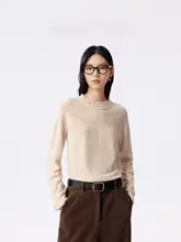 羊毛混紡フェアアイル柄ハンドフックネックニットセーター【秋冬用・女性用】