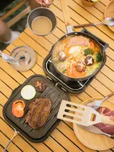 折りたたみ式ガスストーブ アウトドア 料理 キャンプ 小型 ダブルバーナー