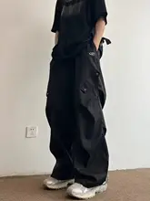 ヴィンテージ風機能性カーゴパンツ【夏用・ストレート・ワイドレッグ・褶皺感】（セットアップ対応）