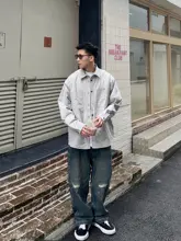 Batterup ボーダーシャツジャケット【冬用・コットン・保温・メンズ】