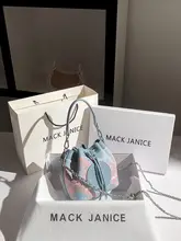 バケットバッグ レディース グラフィティ柄 ピンク×ブルー 斜めがけ ショルダーバッグ キュート おしゃれ 「MackJanice」