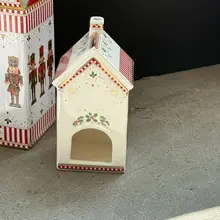 クリスマスくるみ割り人形の置物【可愛い家型・キャンドルホルダー・香り付き】