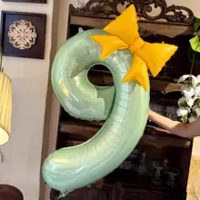 夏用グリーンバタフライロゼッタ大数字風船【アルミ製・誕生日・パーティー装飾】