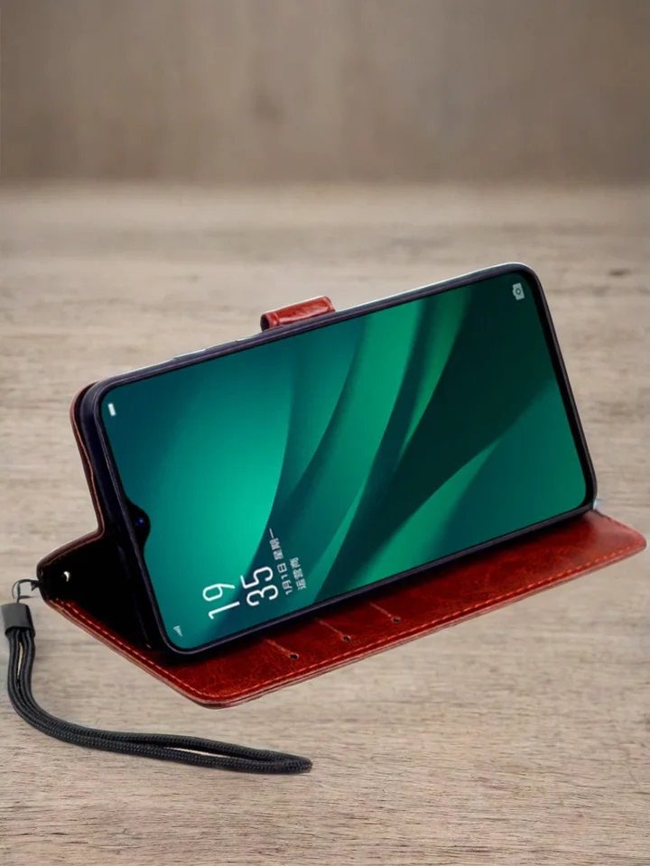 オポのスマートフォン用 手帳型ケース【全包型・カードポケット付き・耐衝撃デザイン】