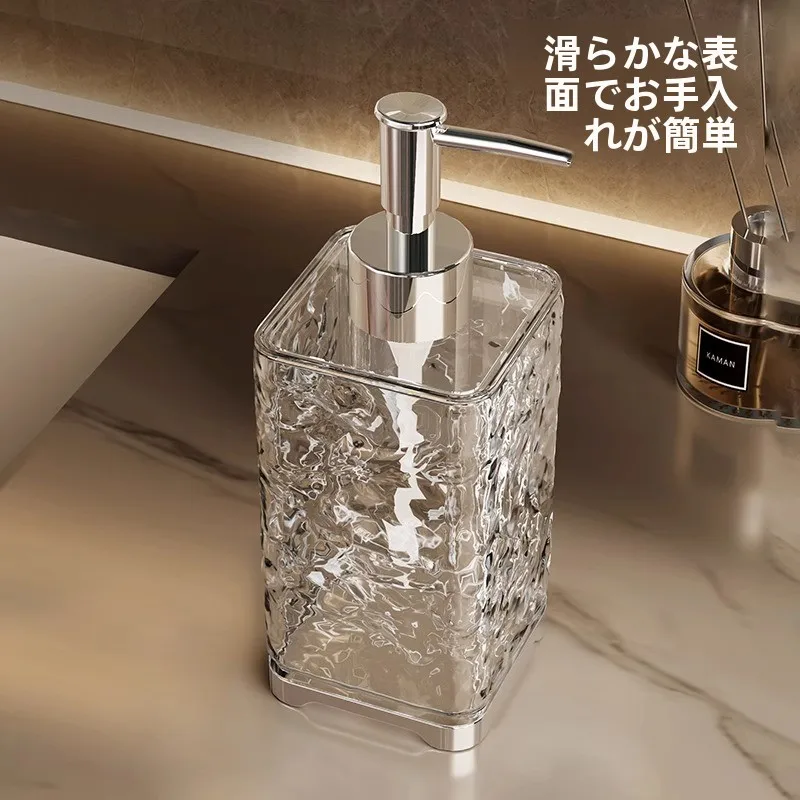 洗面器用フォームポンプボトル：ホテル浴室で実証された透明プッシュ式の使い勝手