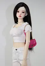 BJDドール用トップス【三分袖・シワ加工・甘辛スタイル】