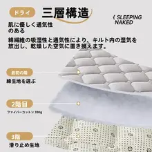 全棉製の薄型マットレス【家庭用・滑り止め付き・畳用】