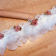 手作りレースフラワーデコレーション【珍珠付き・立体的・DIY用】