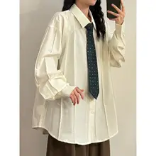 秋季のシンプルな無地デザイン！小褶入りフィット長袖シャツ（セットアップ対応）