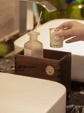 高級感ある黒胡桃木製トイレットペーパーケース【シンプルデザイン・ホテル用】