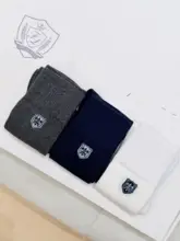 刺繍入り学生用中筒ソックス【シンプルでスタイルアップ・日系学院風】