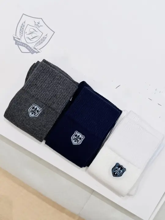 刺繍入り学生用中筒ソックス【シンプルでスタイルアップ・日系学院風】