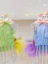 小型犬用 プリンセスドレス 夏用 フリフリドレス ドパミン油彩