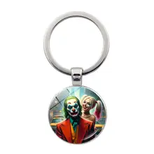 小丑モチーフのキーホルダー【ハーレイ・クインデザイン・アクセサリー】
