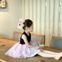 可愛いバレリーナ風女童夏用ワンピースドレス【おしゃれデザイン・プリンセススタイル】