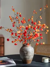 中華風デザインの造花ライトランタンフルーツブーケ【高級感のあるリアルな装飾用】