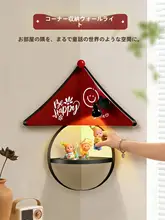 角度調整可能な収納ディスプレイラック【発光デザイン・穴あけ不要・壁掛け可能】