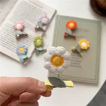 立体小花デザインのヘアクリップ【かわいい・少女向け・スプリングクリップ】