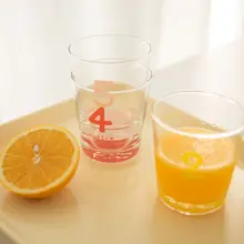 ガラスカップ フレンチレター 朝食 ミルク ドリンク 冷水 家庭用 ギフト
