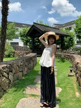リボンデザインのノースリーブブラウス【夏用・韓国風】