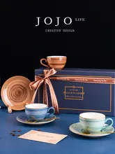 JOJO'S L. PD.EILEEN 陶器製 カフェカップ＆ソーサー【英国スタイル・高級感】