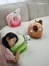 可愛らしい パンダとウサギデザインの抱き枕【子供用・オフィス・昼寝用】