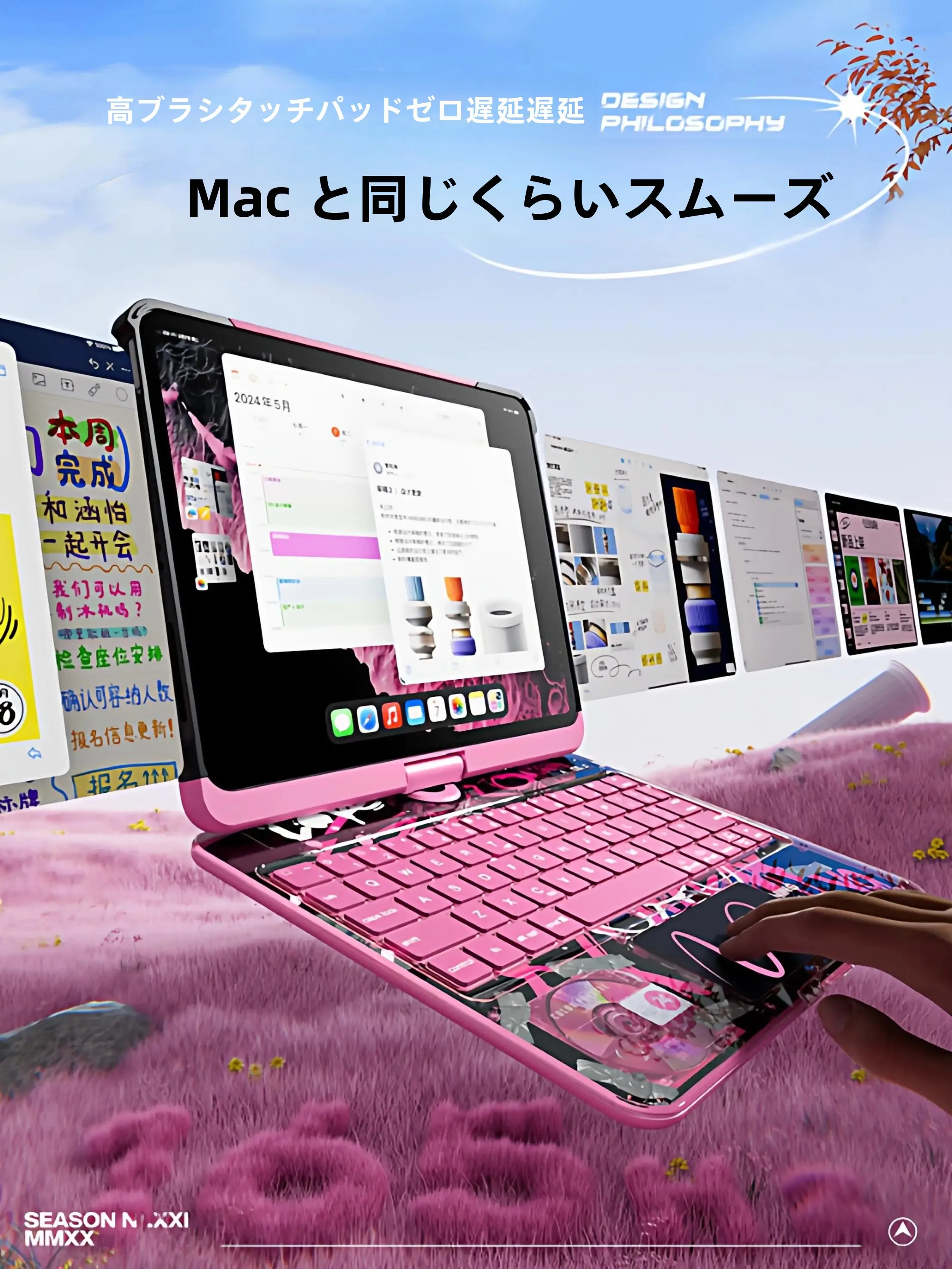 iface mall Y2Kスタイル回転式スマートキーボード：Appleタブレット対応のBluetoothマウス付き一体型の使い方と性能解析