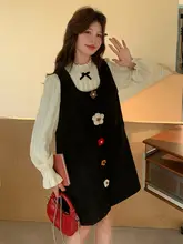 デザイン性の高い背中レーストップス付きワンピース【春秋用・女性用】（セットアップ対応）