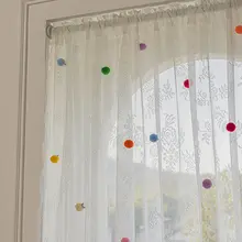 フランス風のレースカーテン【プリンセスルーム・クリームカラー・ドリーミーなデザイン】