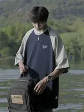 ビビッドカラーのラグラン半袖Tシャツ【夏用・カジュアル・ユニisex・ゆったりフィット】