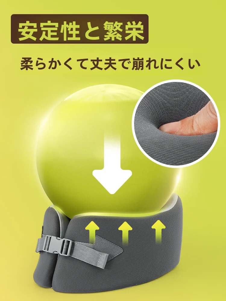 旅行用U型首枕：轻量可调记忆棉设计支持长途驾驶中的颈部舒适性