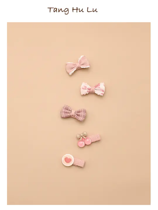 かわいいプリンセス風 ヘアクリップ【フルカバー布製・ベビー用・傷つきにくい】（セットアップ対応）