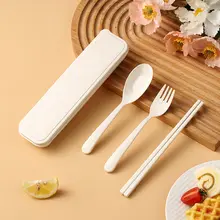 Relea  小麦素材製のカトラリーセット【フォーク・スプーン・箸付き】