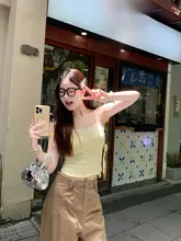 白色 レース付き キャミソール【胸パッド入り・美しいリボンデザイン・秋冬用】