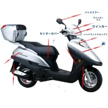 豪爵 HJ125T10H用 外装パネル【ヘッドライト・ウインカー・フロントカウル】