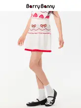 リボン付きアイスシルクミニスカート【女の子用・薄手・中大童向け】