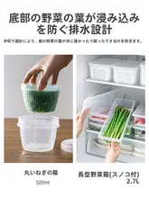 食品用野菜保存ボックス【二層構造・水切り機能付き・フルーツ収納可能】