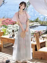 中国風改良漢服【春夏用・上衣・パンツ・女性用】（セットアップ対応）