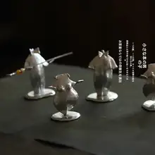 手作り純スズ製 不規則なデザインの茶則【レトロハンマートーン・茶道用】