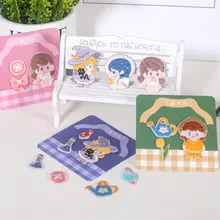 可愛い女の子の刺繍シール【スマホ・手帳・iPad用・DIY自粘布】