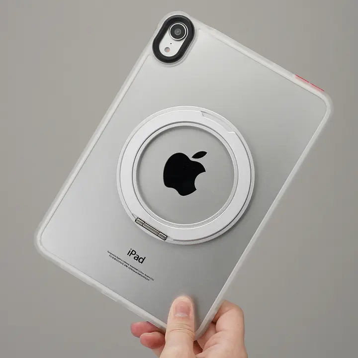 アルミ合金製 iPad用スタンド【360°回転・貼り付け式・便利】