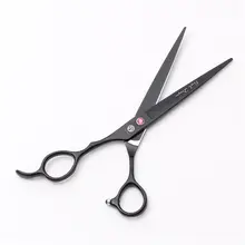 紫龍 7インチ 左利き用ペット用カットハサミ【テディベアカット・美容用・ストレート刃】