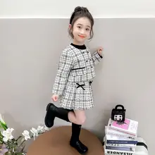 女児用トレンディツイード風ドレス【春秋用・おしゃれなアウター・フルーツ柄・短袖】（セットアップ対応）