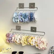 壁掛けヘアアクセサリー収納ラック【鉄製・穴あけ不要・おしゃれなデザイン】