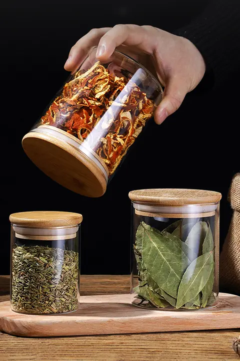 耐熱食品用ガラス密閉保存容器【お茶・穀物用・防湿】
