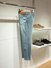 ヴィンテージ風デニムパンツ【春用・ストレートシルエット・ゆったりフィット】（セットアップ対応）