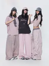 春向けストリートスタイル Tシャツ【スウィートピンク・長パンツ・男女兼用】