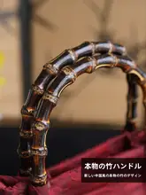 新中式デザインの真絲竹節バッグ【軽量・レッド・ハンドバッグ】