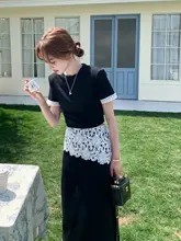 夏の美しいドレス【短袖トップス・フレアスカート・ティーン向け】（セットアップ対応）