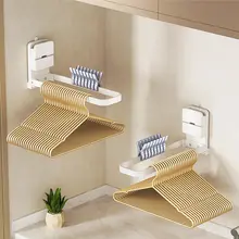吸盤式 洗面所用タオル掛け【折りたたみ可能・穴あけ不要・バルコニー設置対応】